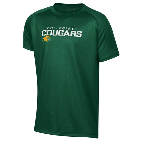 UA Youth Tech T-Shirt with Cougar Head Logo