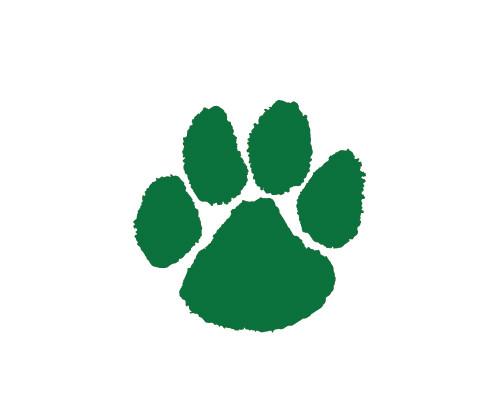 green cougar paw logo