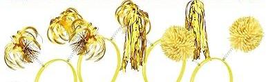 Green and Gold Pom Headbands