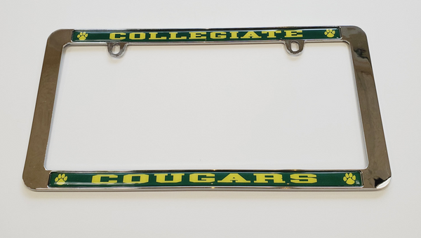Collegiate license plate frame