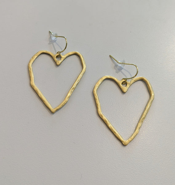 Gold Heart Earrings