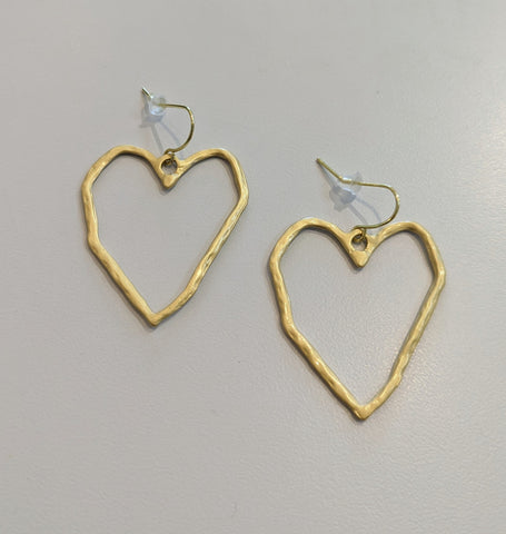 Gold Heart Earrings