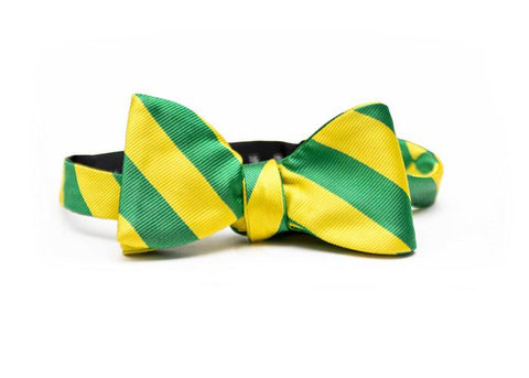 Bow Tie-Adult Grn Gold Stripe