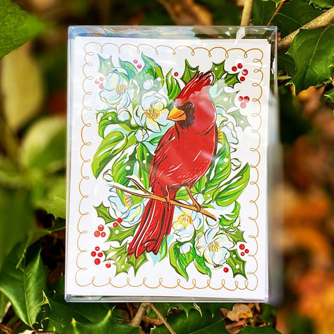 Winter Cardinal Holiday Card